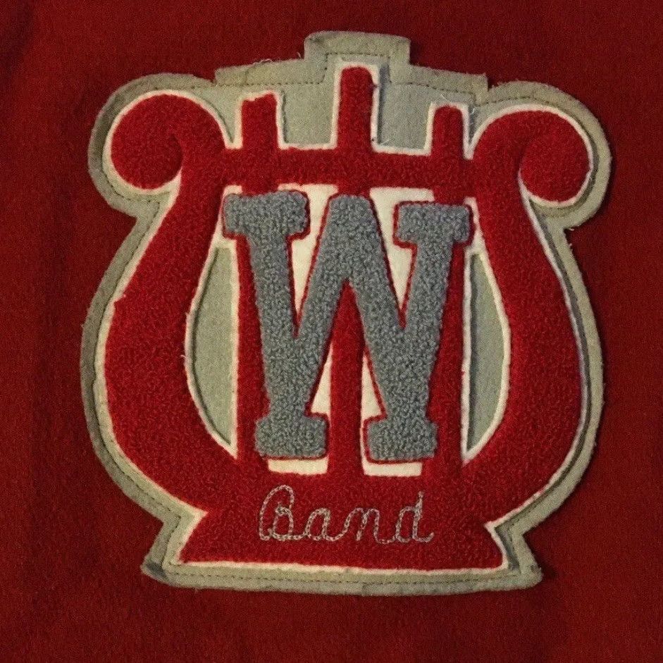 Vintage VINTAGE Varsity Jacket S Red 80s 90s Band Letterman Wool USA Chain Stitch Men Small College Football Basketball Grunge School Track Team Bomber Combo Size US S / EU 44-46 / 1 - 7 Thumbnail