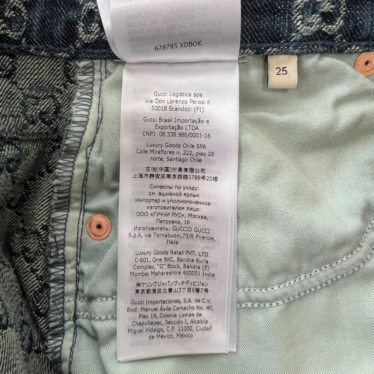 Gucci GUCCI 2022FW GG Pattern Jacquard Straight Denim Pants Size 25" / US 0 / IT 36 - 7 Thumbnail