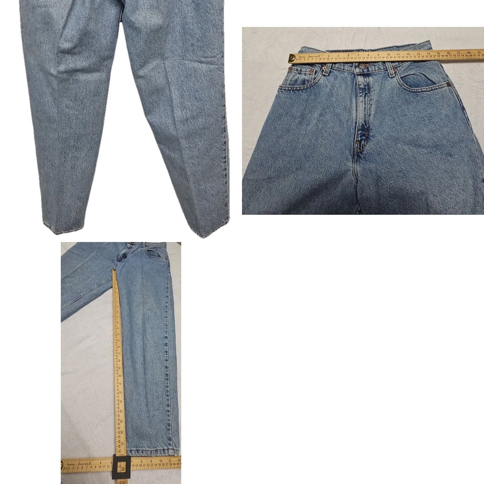 Levi's VINTAGE Levi’s 491 High Waist Tapered Mom Jeans Womens 28x30 Blue Denim USA 90s Jeans Womens Size 28" / US 6 / IT 42 - 8 Thumbnail