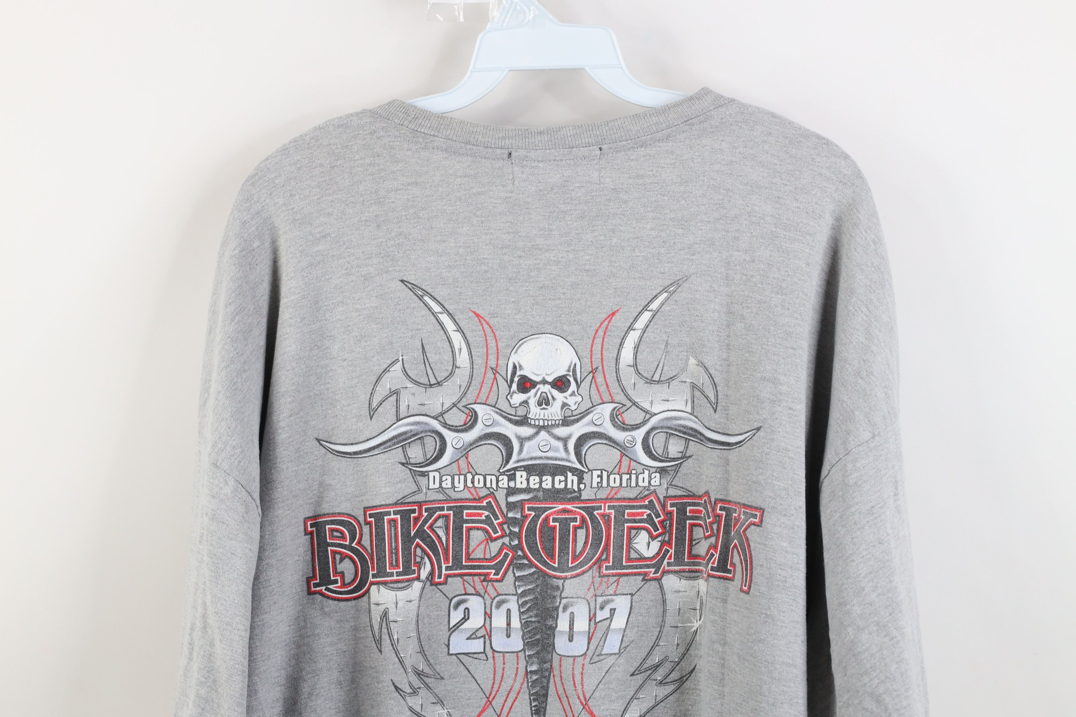 Vintage Vintage Y2K Bike Week Tribal Skull Sword Long Sleeve T-Shirt Size US XXL / EU 58 / 5 - 13 Thumbnail