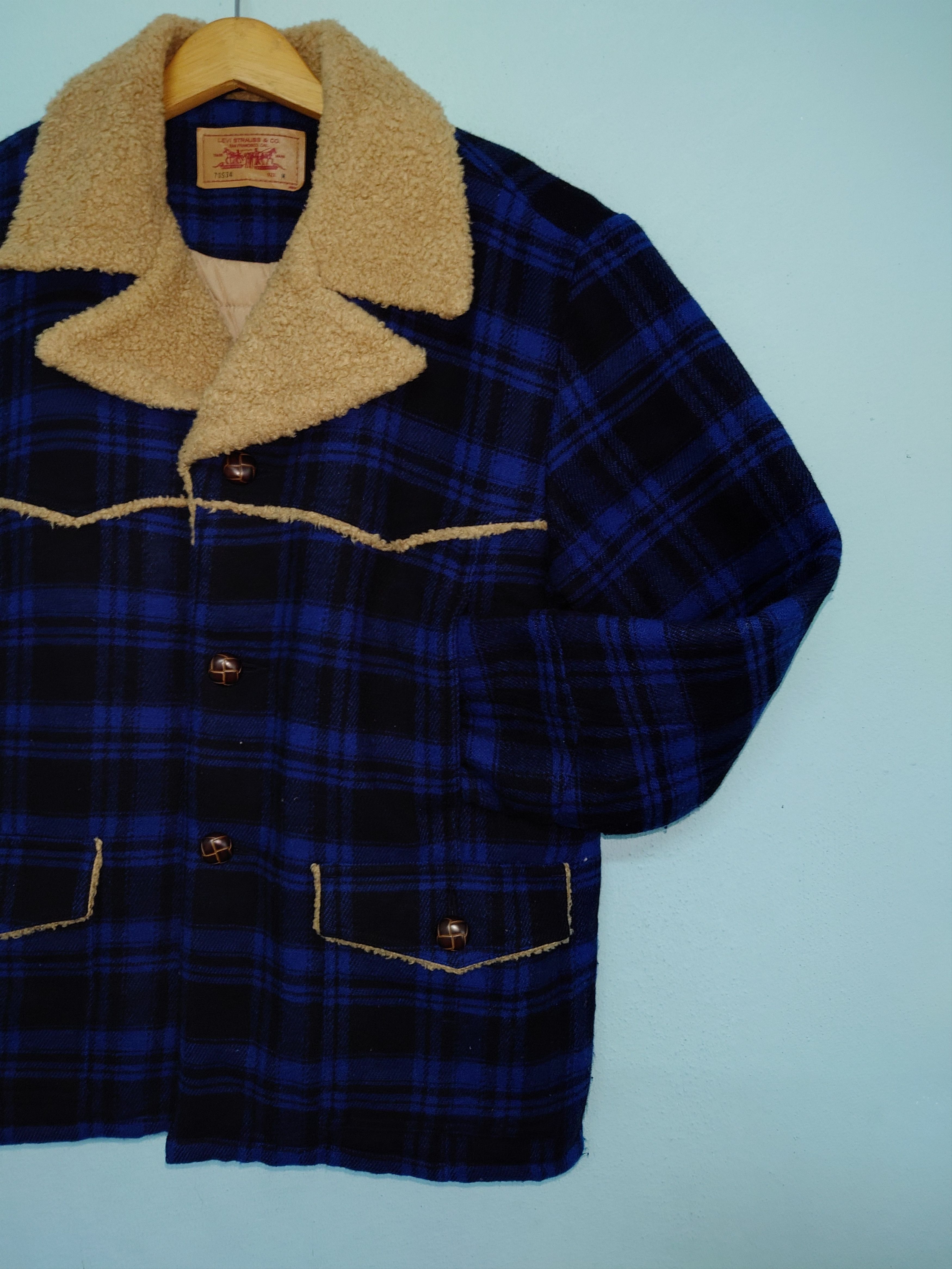 Levi's Vintage 90s Levi’s Sherpa Lined Plaid Trucker Jacket Size US M / EU 48-50 / 2 - 6 Thumbnail