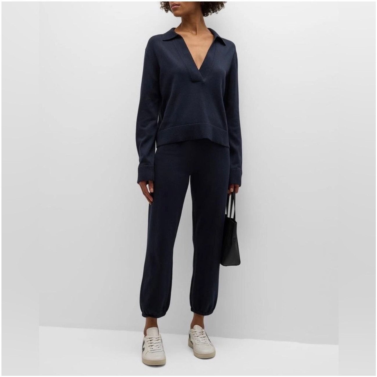 Jonathan Simkhai SIMKHAI Cotton Cashmere Joggers Midnight Blue Size Medium Size 28" / US 6 / IT 42 - 1 Thumbnail