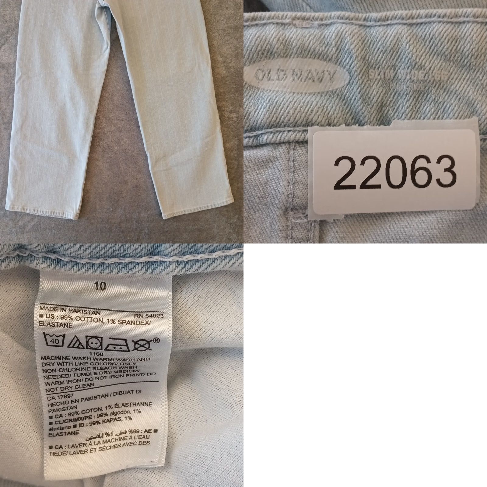 Old Navy Old Navy Jeans Womens 10 Size Striped Slim Wide Leg Light Wash 31x26 Size 32" / US 10 / IT 46 - 8 Thumbnail
