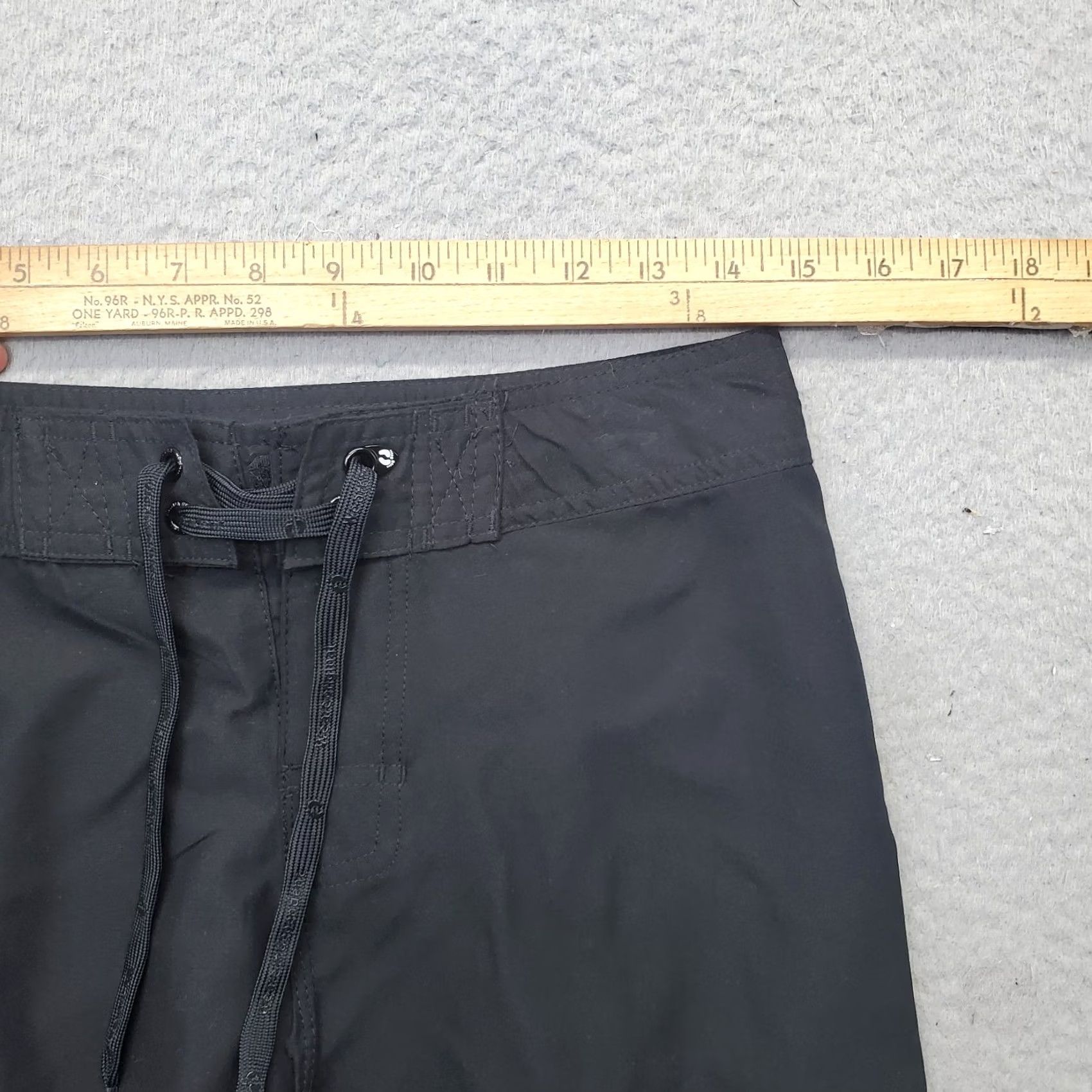 Hang Ten Hang Ten Mens Board Shorts 28 Black Flat Front Swimwear Beach Drawstring Waist Mens Size 28 Black Board Shorts Men Size US 28 / EU 44 - 5 Thumbnail