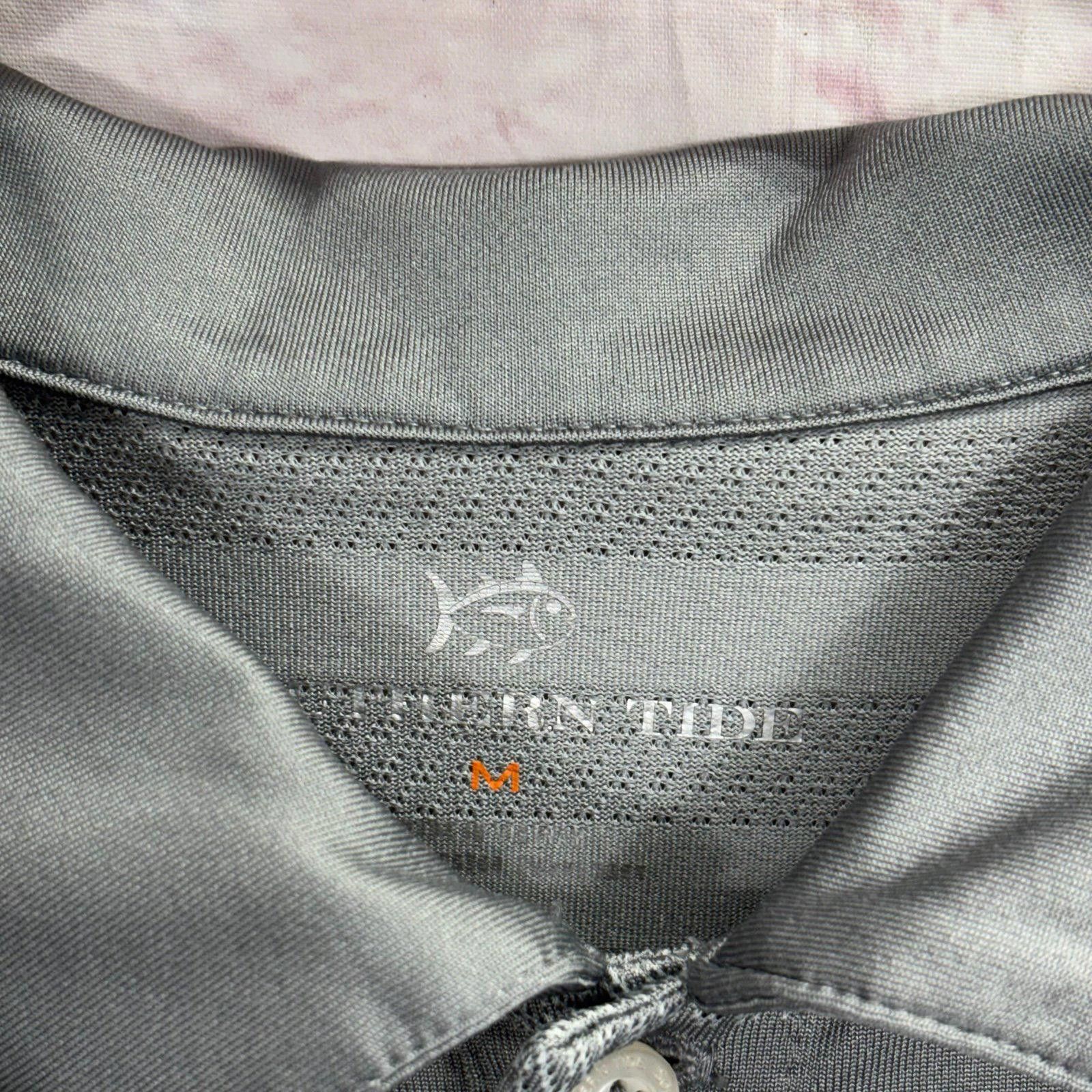 Southern Tide Southern Tide Men's Gray Striped Polo Shirt Medium Size US M / EU 48-50 / 2 - 3 Thumbnail