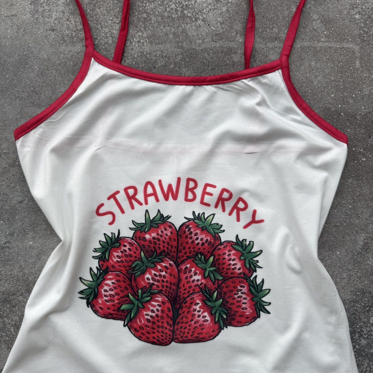 Hysteric Glamour × Japanese Brand × Vintage Amazing 2000’s Aesthetic Strawberry Glam Y2K Tank Top Size M / US 6-8 / IT 42-44 - 4 Thumbnail