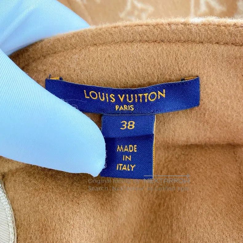 Louis Vuitton Louis Vuitton Brown Full Logo Wool Half Skirt Size 37" - 6 Thumbnail