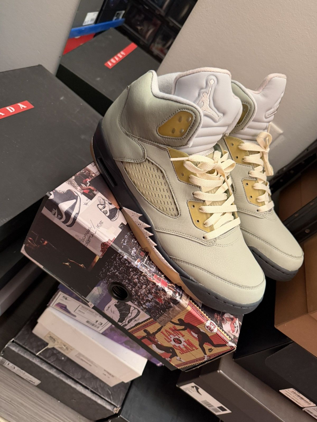 Jordan Brand Jordan 5 Jade green sz 13 Size US 13 / EU 46 - 3 Thumbnail