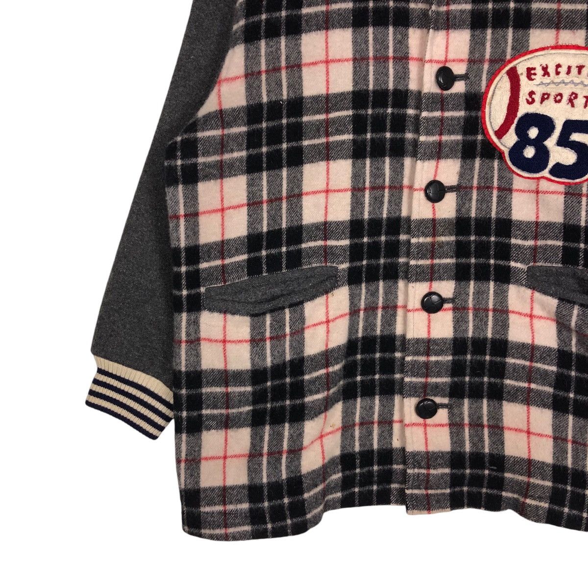 Japanese Brand 📌Vintage Bomber Jacket Rugby Ball Design Tartan Big Logo Size US M / EU 48-50 / 2 - 5 Thumbnail