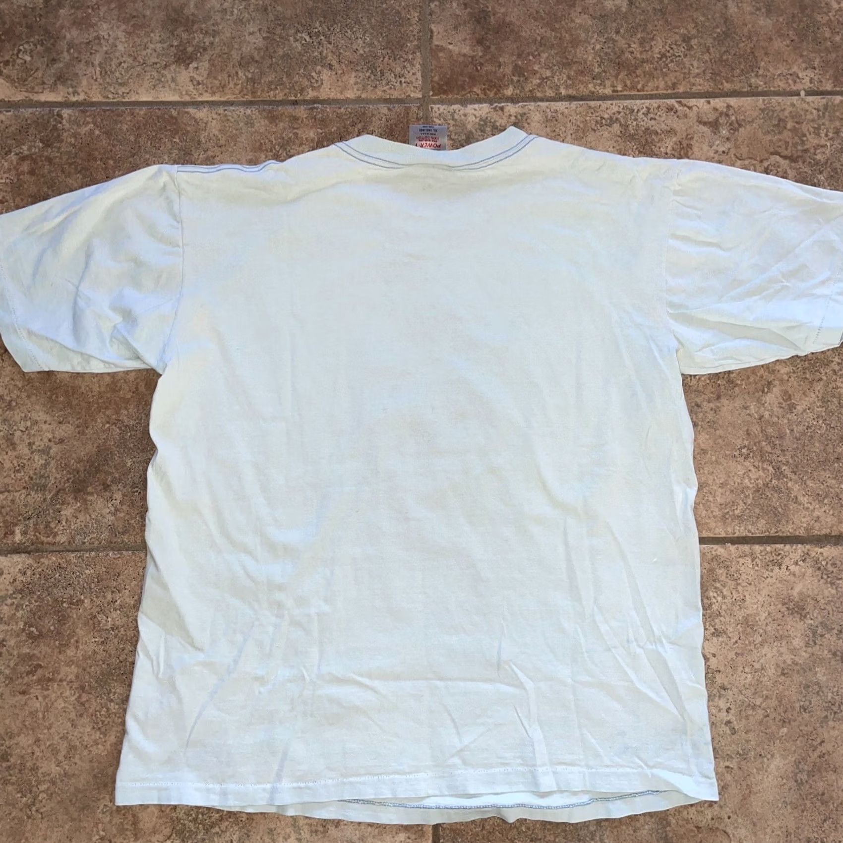 Vintage Oneita Power T Shirt Mens XL VTG US NAVEL SINGLE STITCH 100% Cotton T-Shirt Size US XL / EU 56 / 4 - 4 Thumbnail