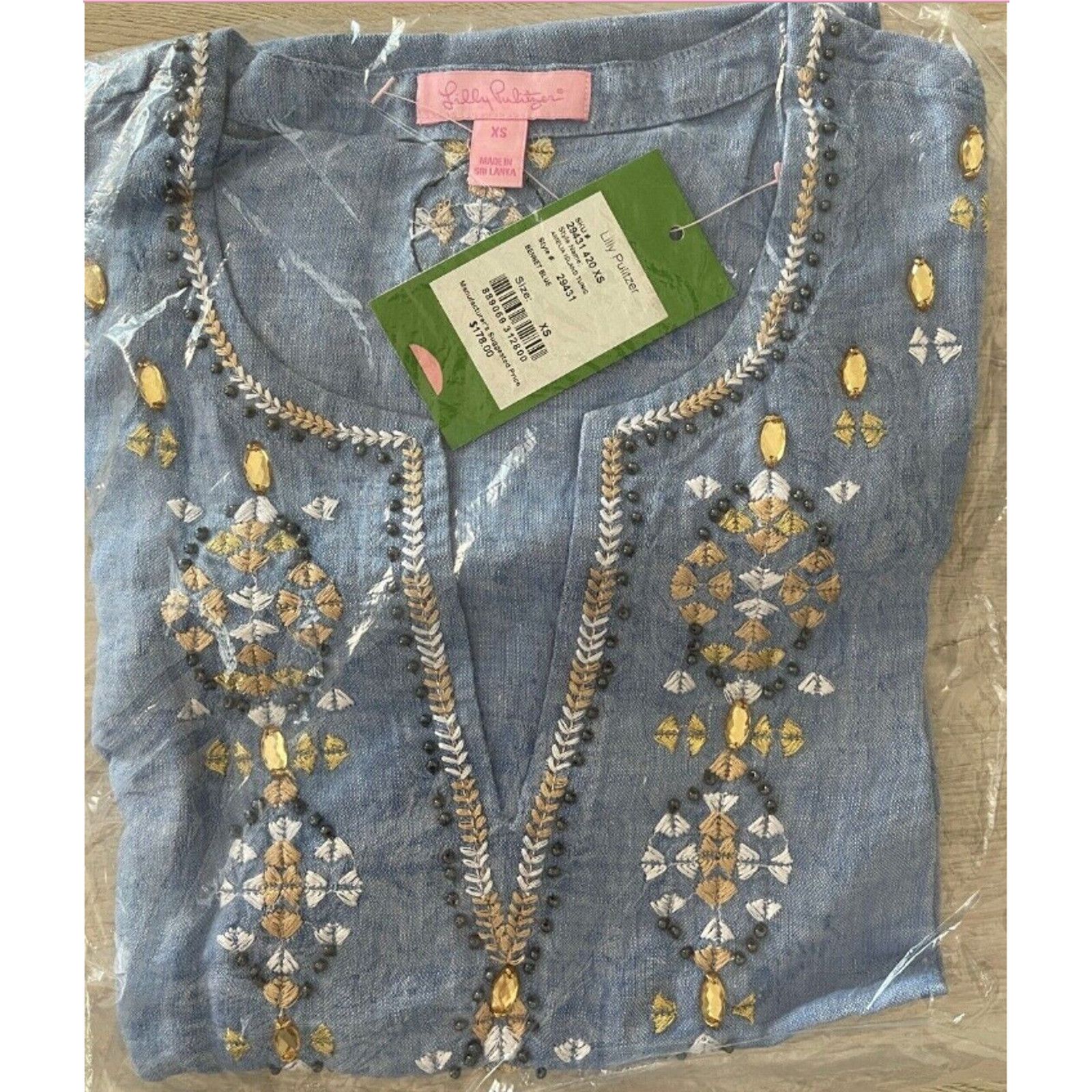 Lilly Pulitzer Lilly Pulitzer Amelia Island Blouse Bennet Chambray XS $178 Size XS / US 0-2 / IT 36-38 - 5 Thumbnail