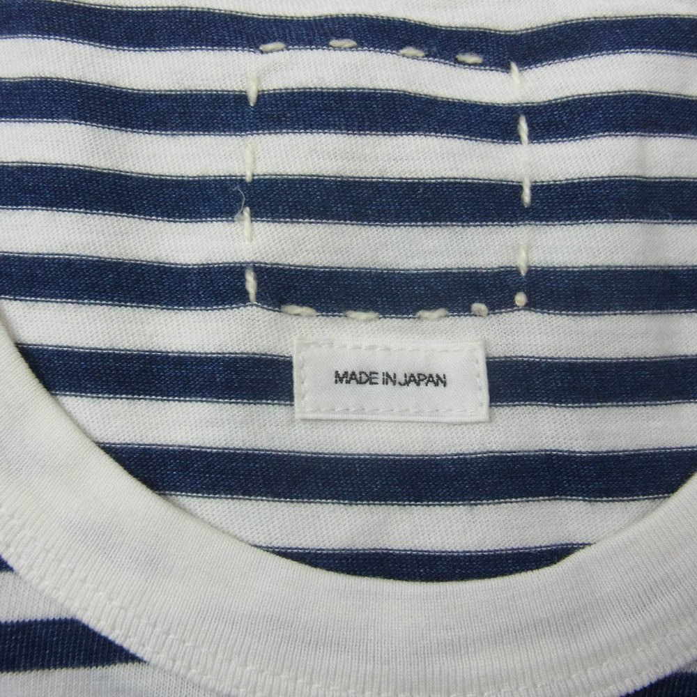 Visvim [M] VISVIM 18AW JUMBO TEE S/S BORDER INDIGO shirt Size US M / EU 48-50 / 2 - 4 Thumbnail