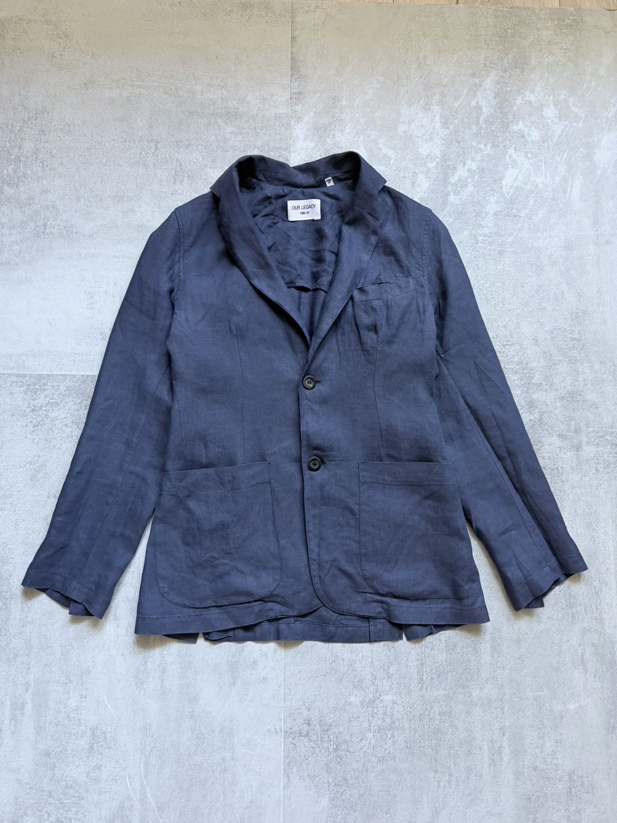Our Legacy Our Legacy Ramie Unconstructed Blazer SS11 French Workwear Size US S / EU 44-46 / 1 - 2 Thumbnail