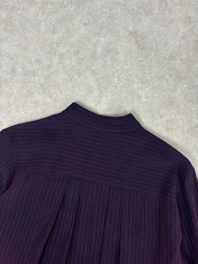 Gucci 1990s Gucci Purple Wool Striped Shirt Size XS / US 0-2 / IT 36-38 - 6 Thumbnail