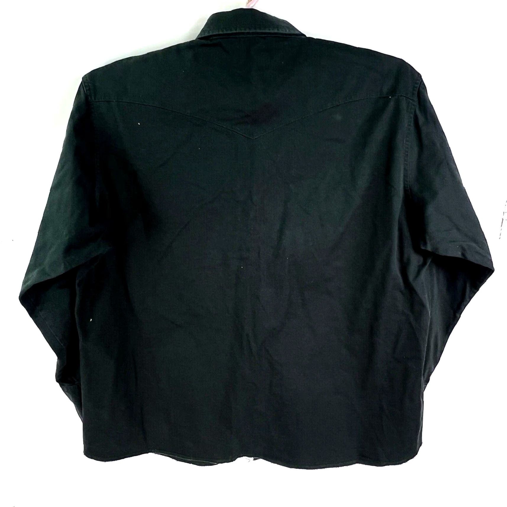 Wrangler Wrangler Shirt Mens 2XL Green Heavyweight Snap Button-Up Long Sleeve Modern Wrangler Wrancher Silver Accent Embroidered Button-Down Casual Workwear Size US XXL / EU 58 / 5 - 6 Thumbnail