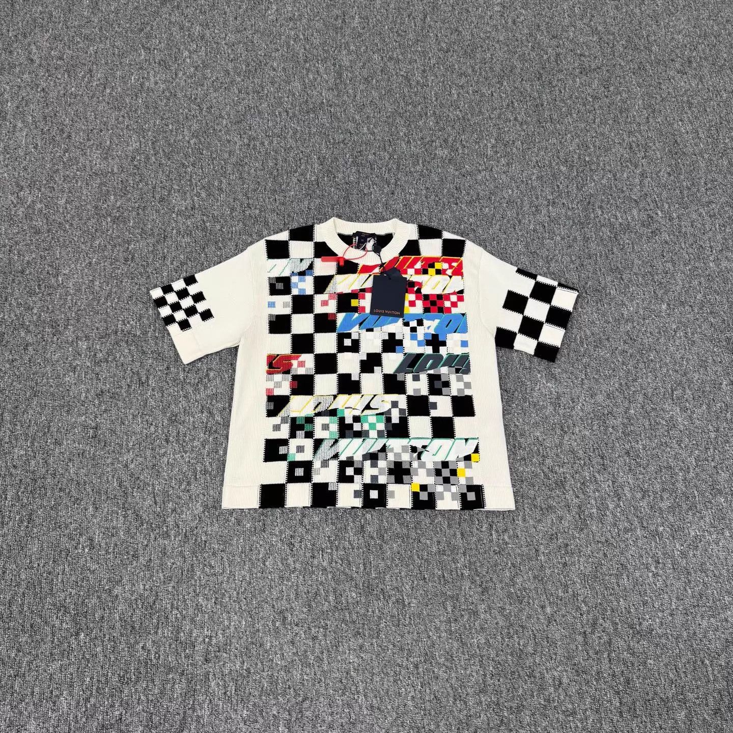 Louis Vuitton LV Damier Knit Short-Sleeve T-Shirt XS Size XS / US 0-2 / IT 36-38 - 1 Thumbnail