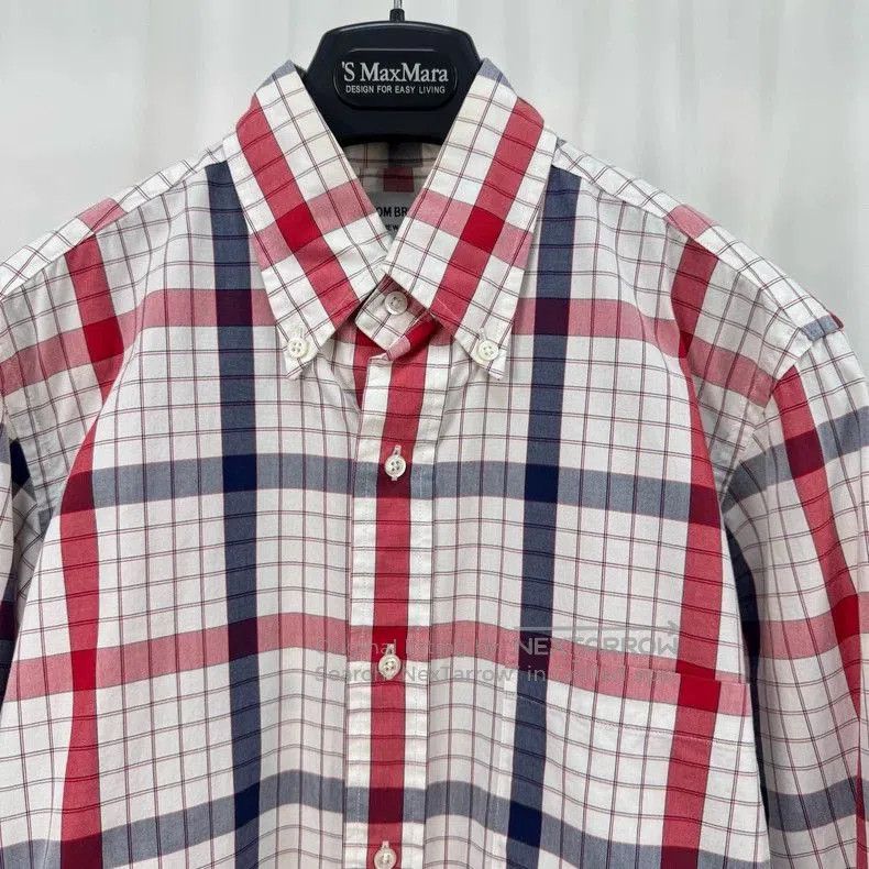 Thom Browne Thom Browne Red White Plaid Shirt. Size US M / EU 48-50 / 2 - 3 Thumbnail