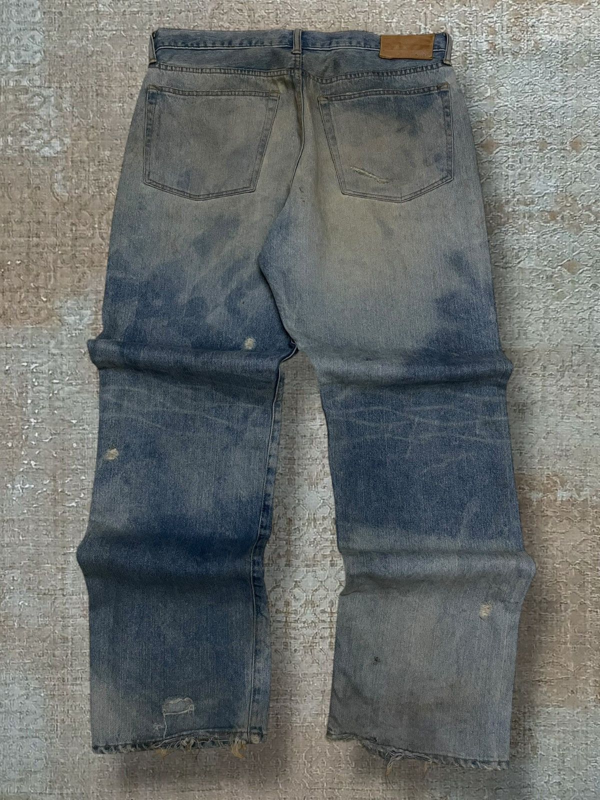 Swagger Vintage 1990s Designer Japan Swagger Mudwash Baggy Denim Size US 35 - 9 Thumbnail