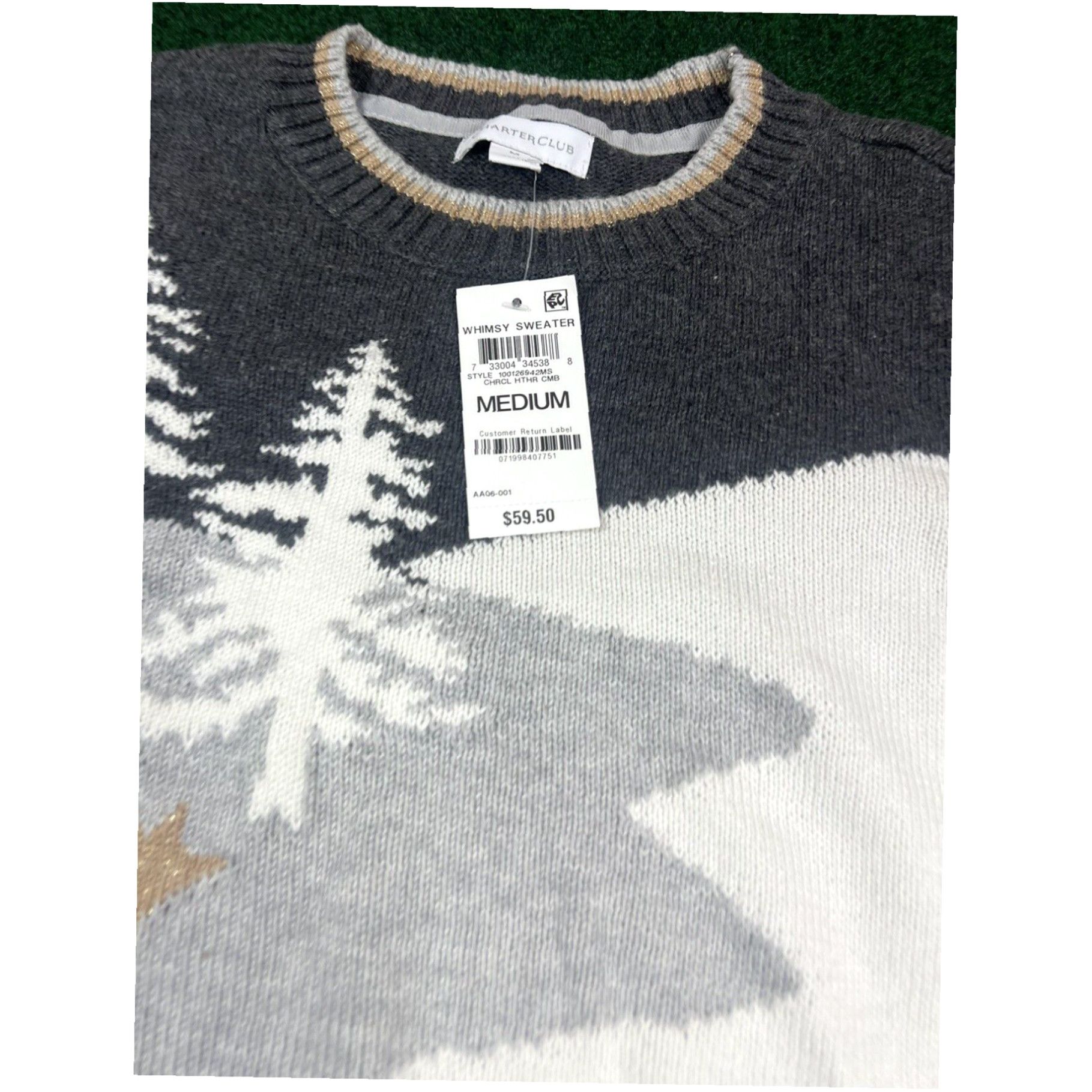 Charter Club Charter Club Whimsy Sweater Womens Size Medium Holiday Snow Reindeer New $59.50 Size M / US 6-8 / IT 42-44 - 5 Thumbnail