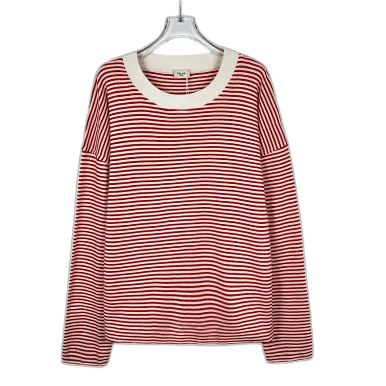 Celine Celine Striped Cotton Long Sleeve Sweatshirt Size US L / EU 52-54 / 3 - 1 Thumbnail