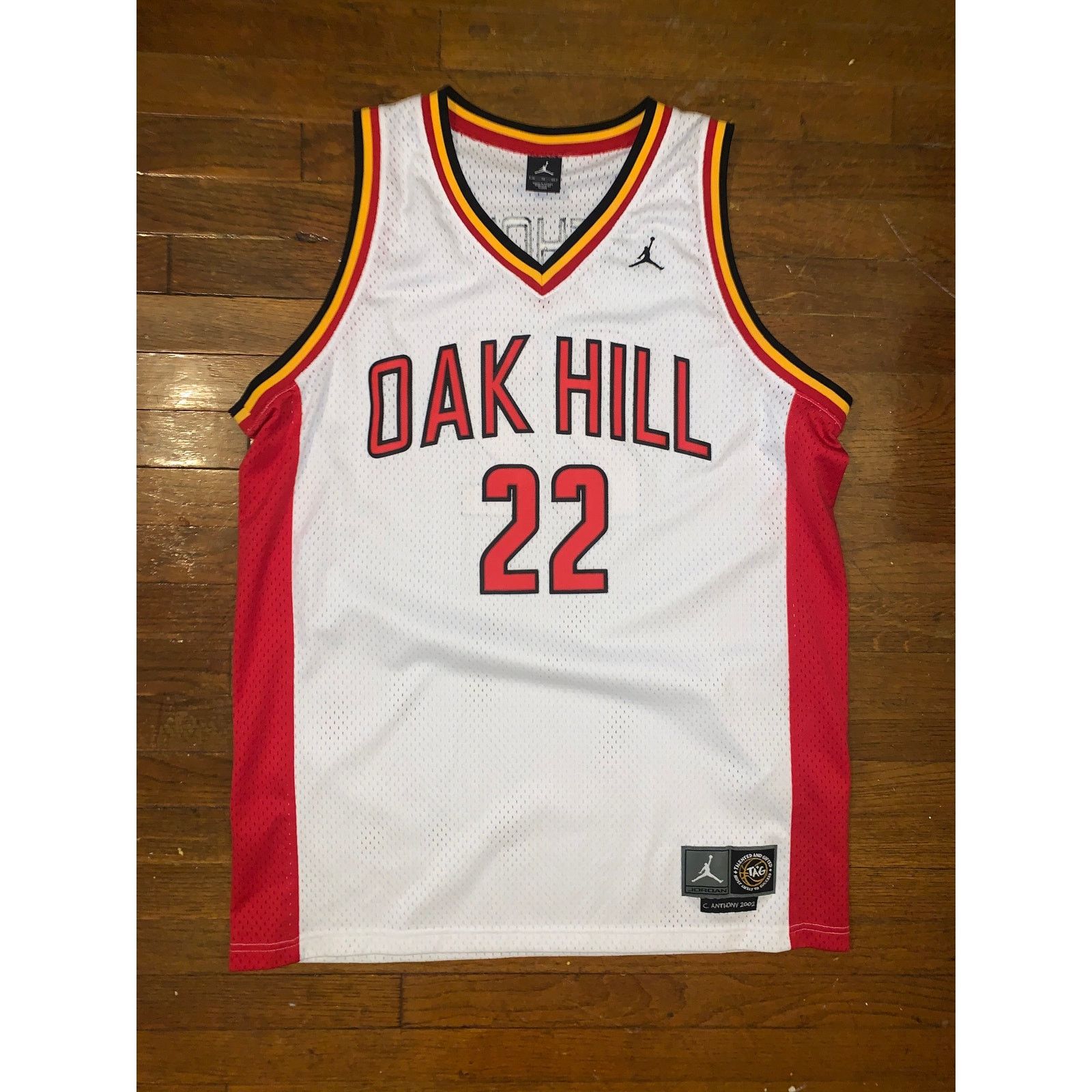 Jordan Brand Carmelo Anthony Oak Hill Jordan Brand Jersey #22 XL White Size US XL / EU 56 / 4 - 4 Thumbnail