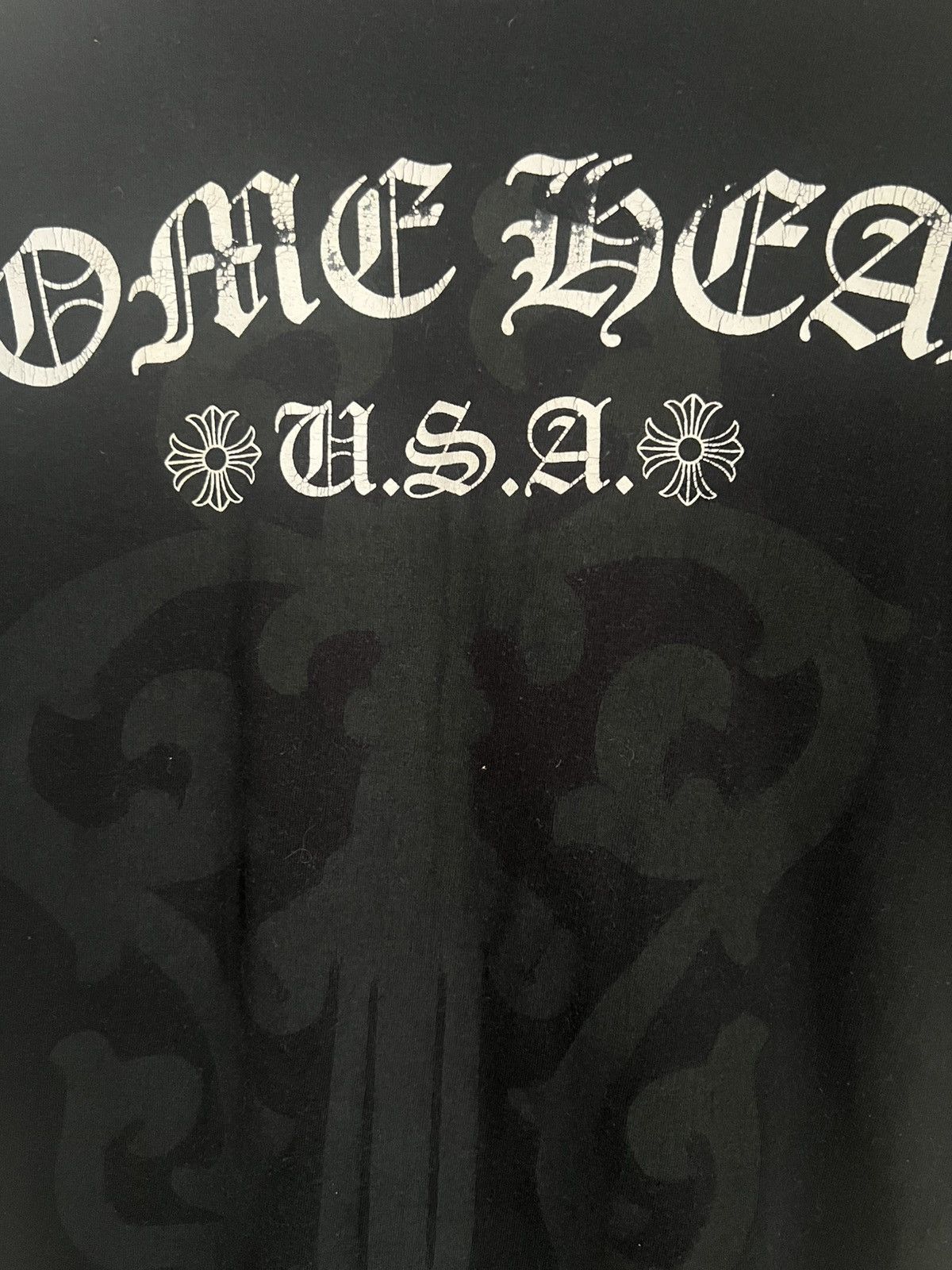 Chrome Hearts RARE! 2010s Chrome Hearts Shoulder Scripts Dagger Tee (S) Size US S / EU 44-46 / 1 - 3 Thumbnail