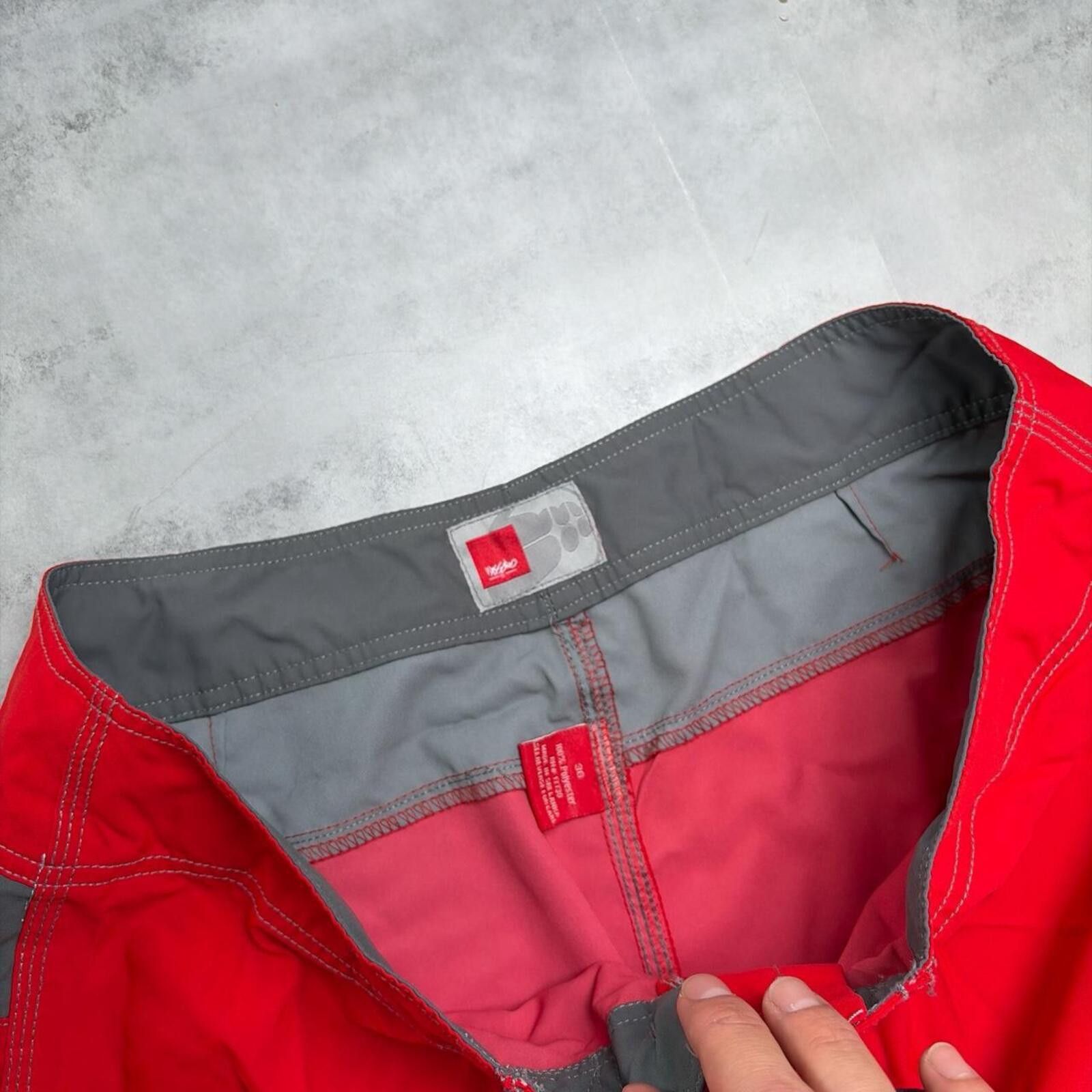 Mossimo Y2K Red Mossimo Surf Grunge Baggy Board Shorts Size US 36 / EU 52 - 5 Thumbnail