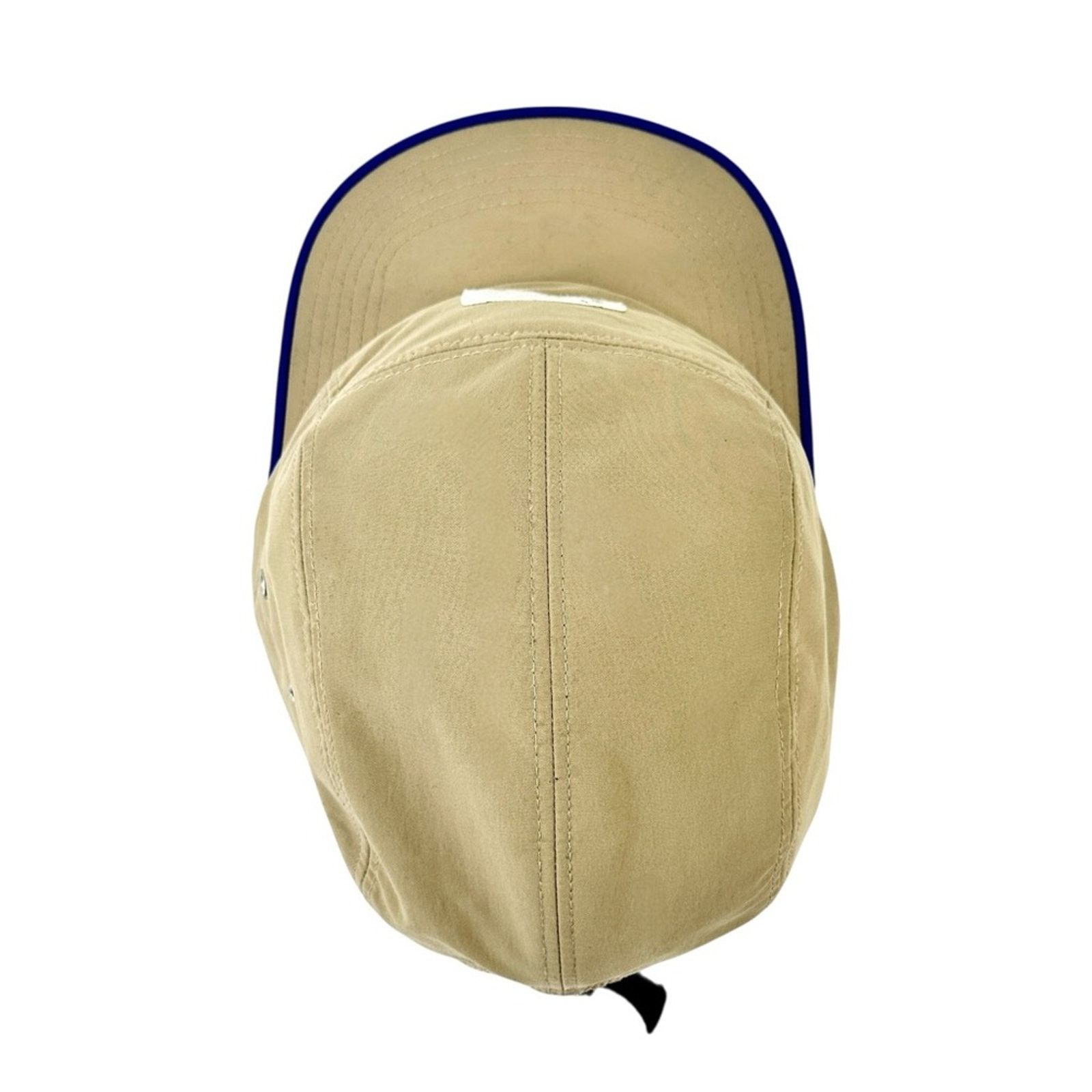 Maiden Noir Tan Beige & Royal Blue Five Panel Adjustable Camp Hat Cap Size ONE SIZE - 6 Thumbnail