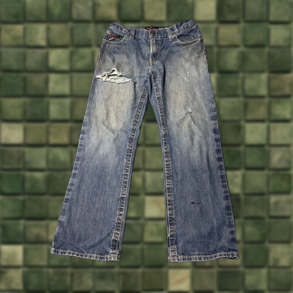 Ariat Ariat Jeans Mens 30x29 Blue Relaxed Boot Cut Distressed Western Denim M4 Size US 30 / EU 46 - 1 Thumbnail