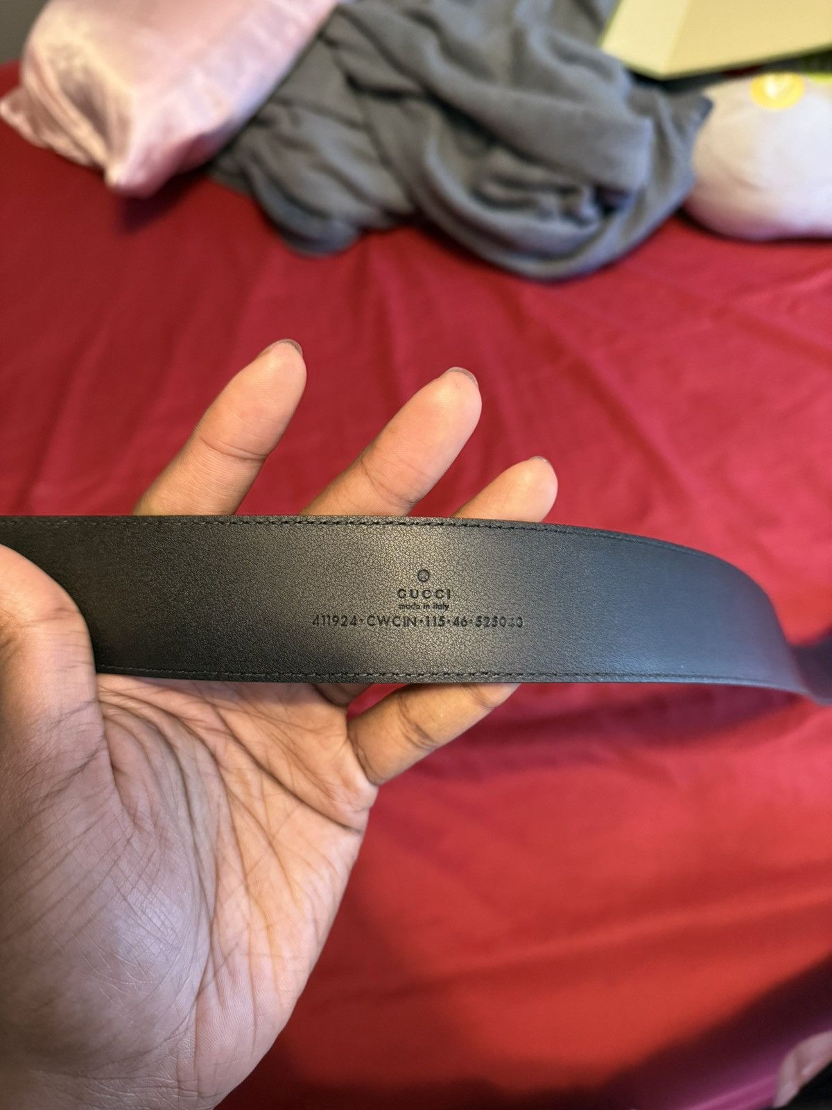 Gucci GUCCI SIGNATURE LEATHER BELT Size 42 - 2 Thumbnail