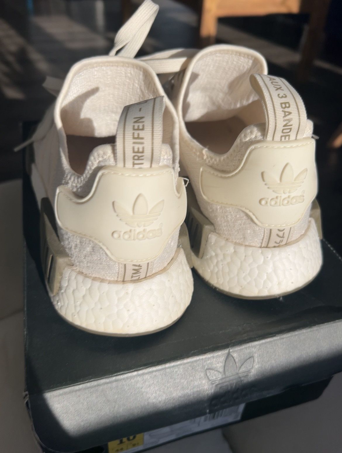 Adidas Adidas NMD R1 Chalk White Trace Olive Size US 10 / EU 43 - 4 Thumbnail