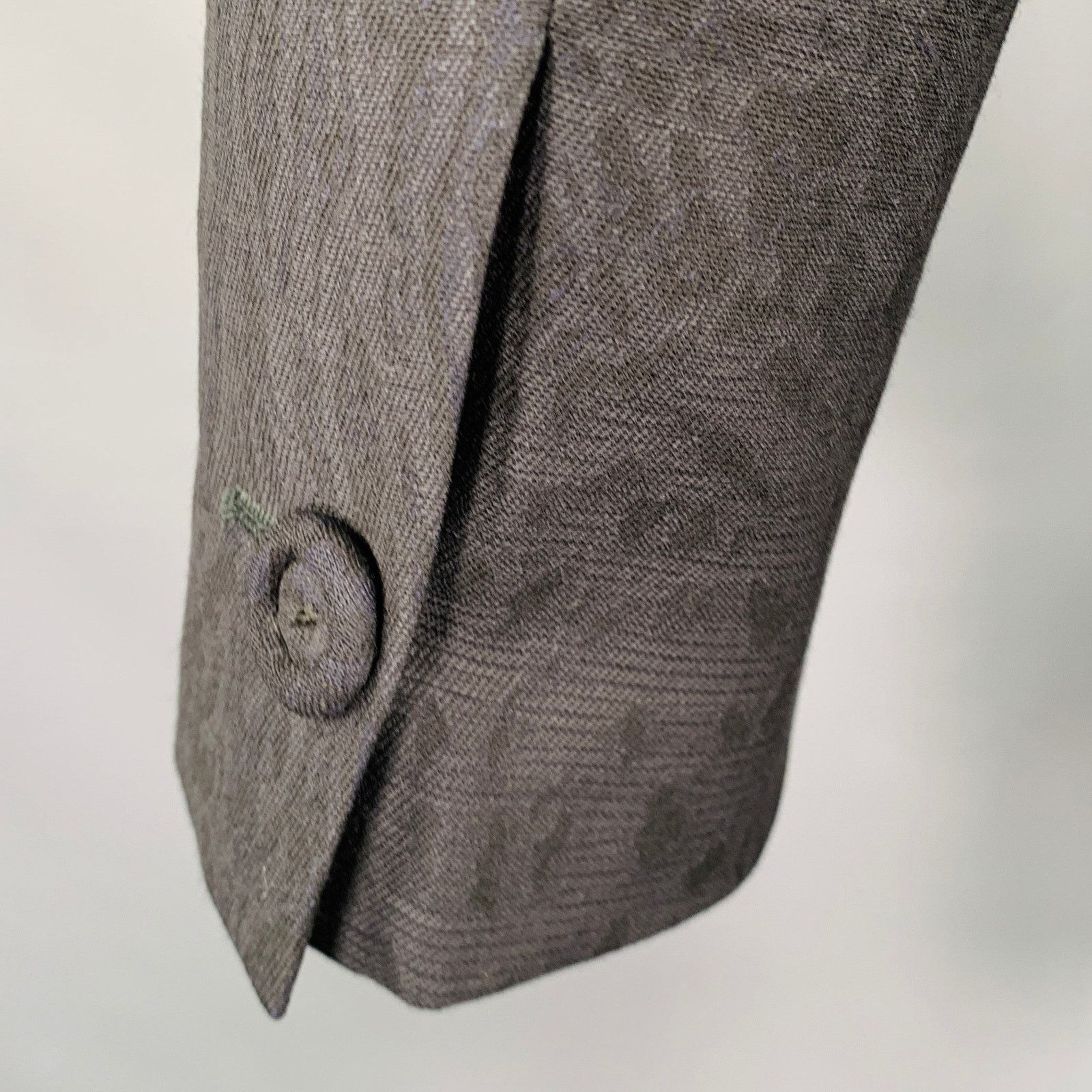 Roberto Cavalli Size 38 Black Animal Print Virgin Wool Sport Coat Size 38R - 5 Thumbnail