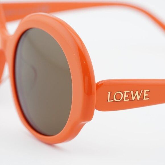 Loewe Loewe LW40135F 42E Sunglasses Orange Round Frame, Brown Size ONE SIZE - 8 Thumbnail