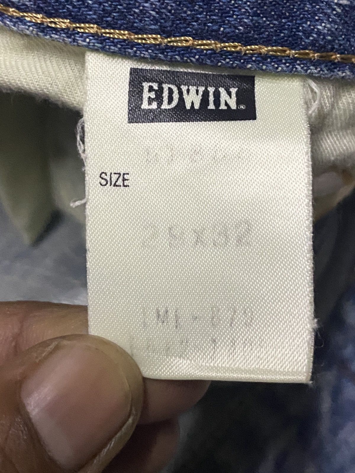 Edwin Vintage Miss Edwin 503 Blue Wash Flare Jeans Size US 30 / EU 46 - 15 Thumbnail