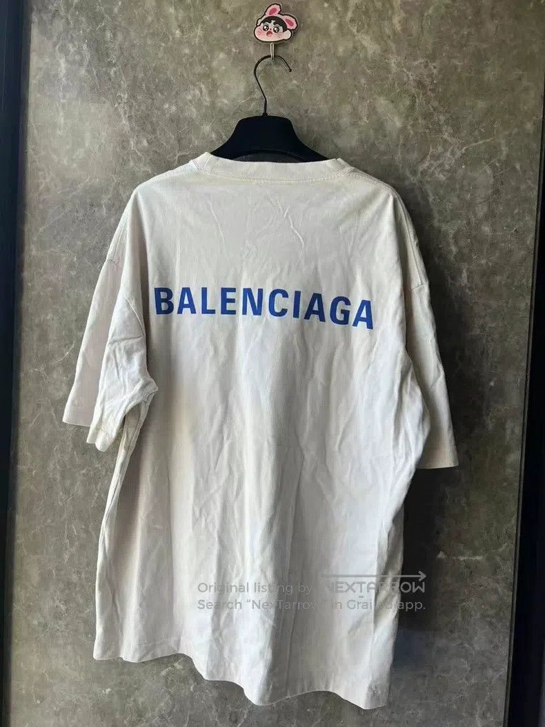 Balenciaga Balenciaga Off-white front and back logo short-sleeved T-s Size US XS / EU 42 / 0 - 2 Thumbnail