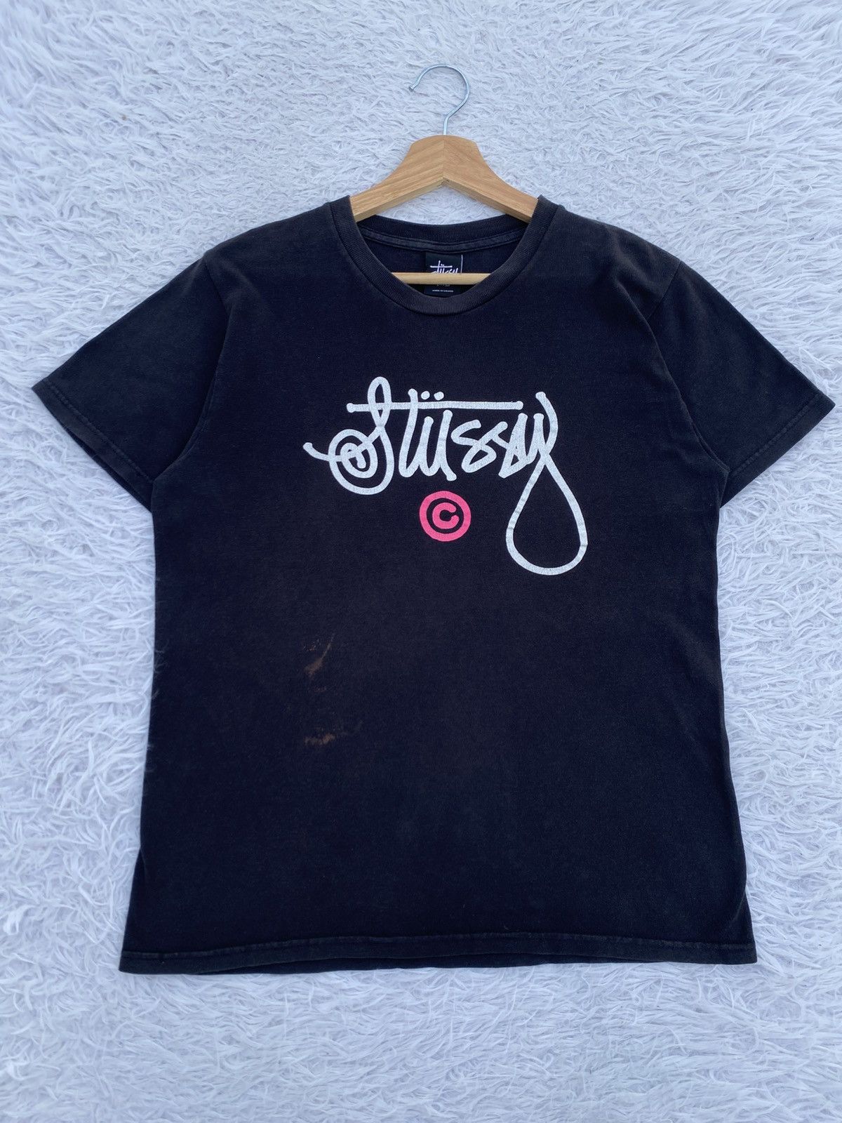 Stussy Stussy Amsterdam logo t-shirt streetwear hype black white