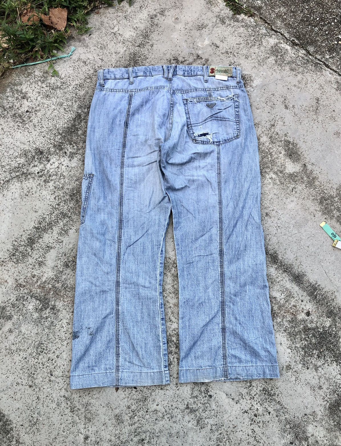 Armani × Giorgio Armani VINTAGE RECONSTRUCTED ARMANI JEANS Size US 34 / EU 50 - 8 Thumbnail