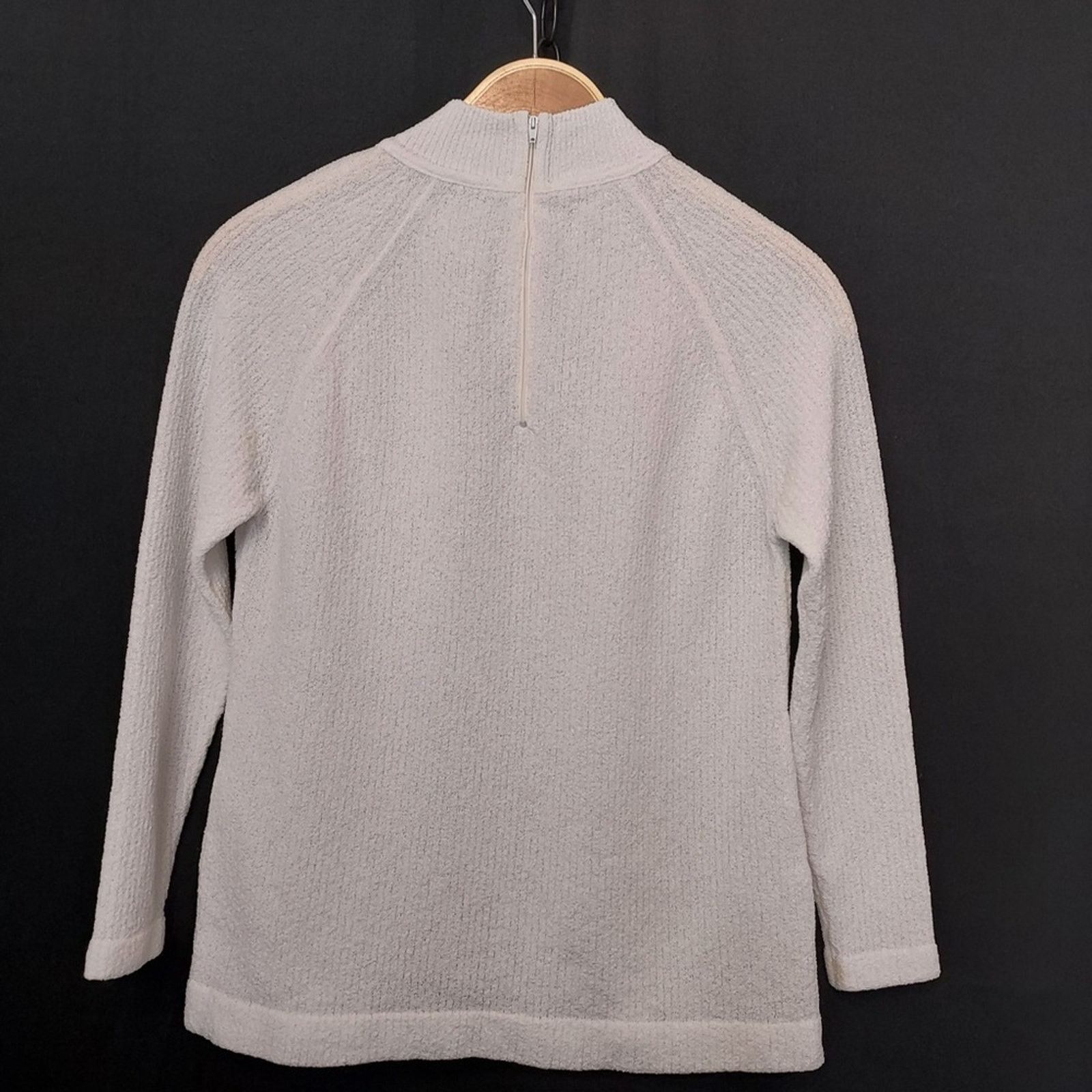 Vintage Vintage Island Knitwear California White Mock Neck Sweater Size S / US 4 / IT 40 - 2 Thumbnail