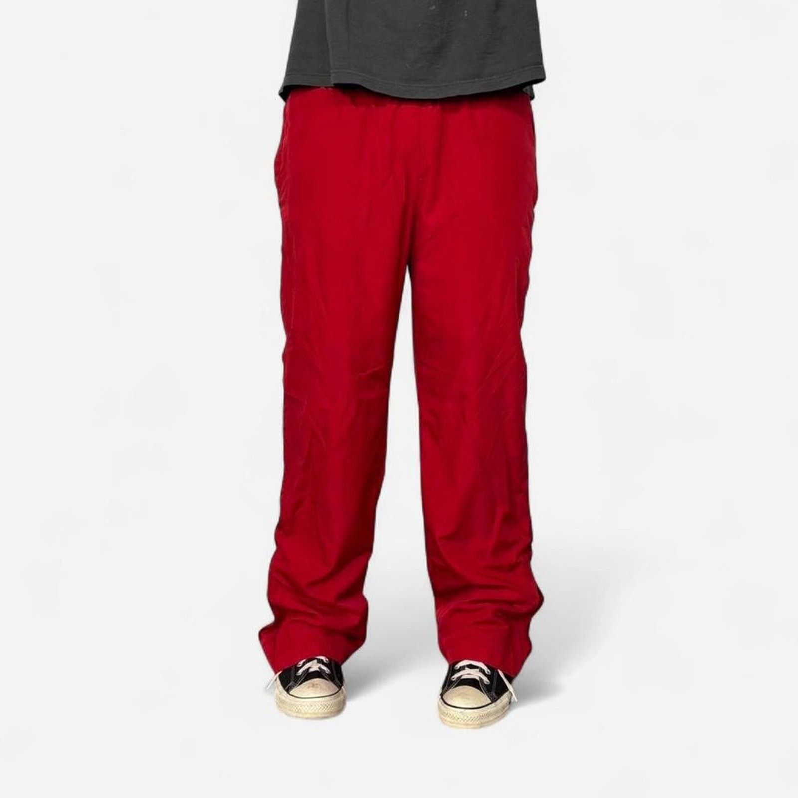 Vintage 2000s Baggy Red Track Pants Size US 30 / EU 46 - 2 Thumbnail