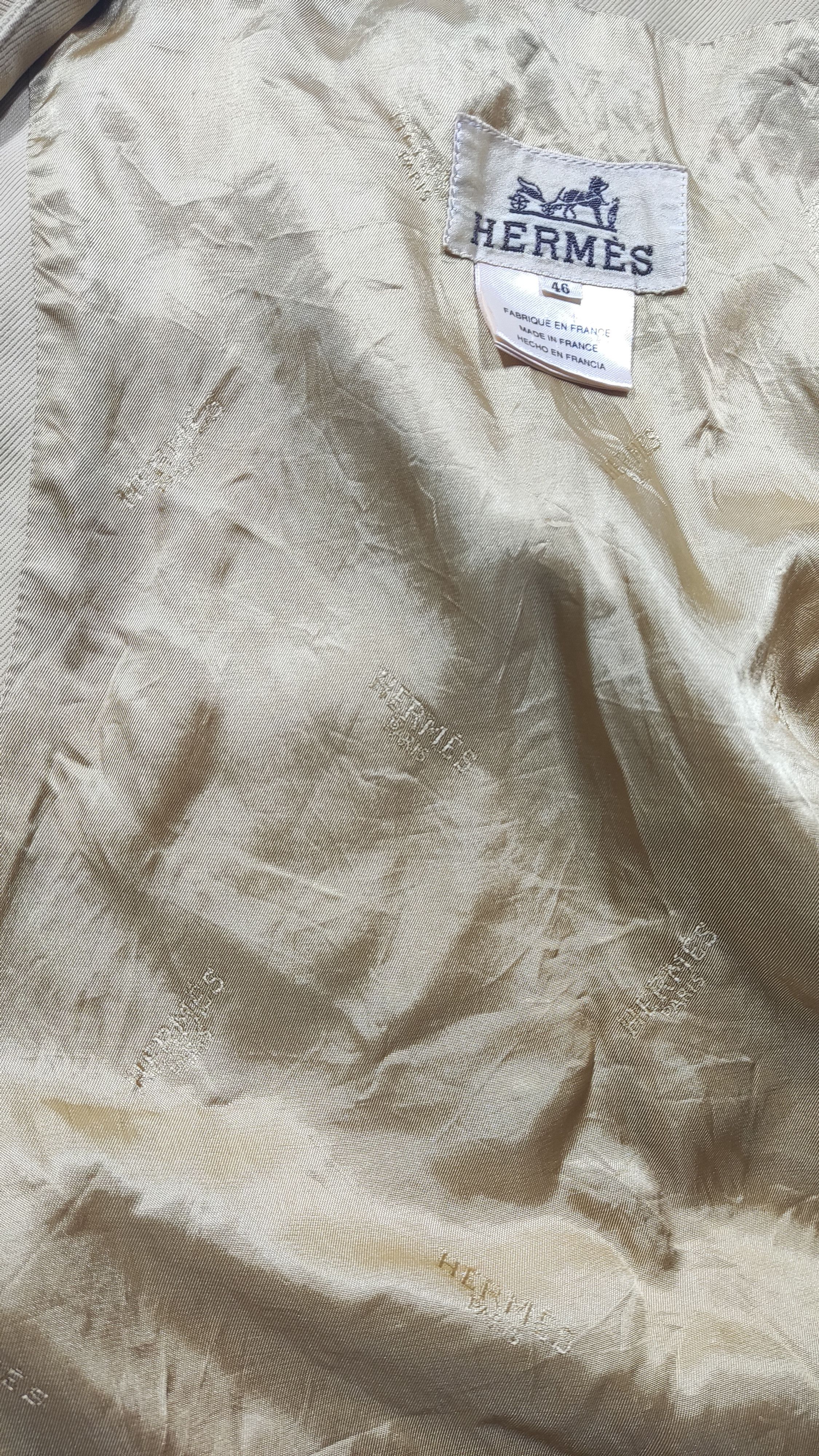 Designer × Hermes HERMES BEIGE BUTTON-UP VEST – MADE IN FRANCE Size US S / EU 44-46 / 1 - 9 Thumbnail