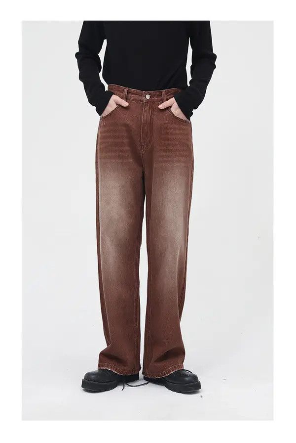 VIBE Vintage brown washed gradient jeans Size US 32 / EU 48 - 1 Thumbnail