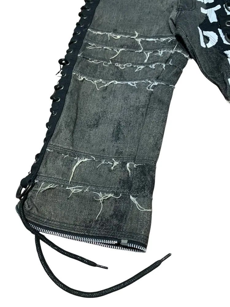 Self Edge Edge Ruppert bondage punk laces up hagi jorts denim Size US 32 / EU 48 - 4 Thumbnail