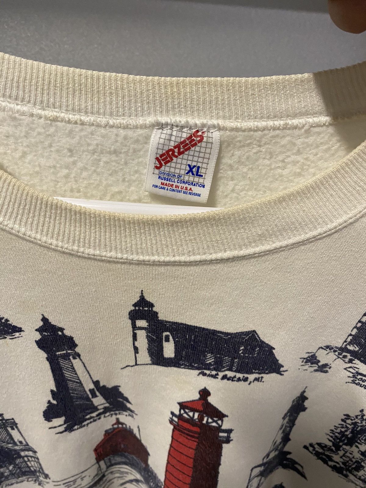 Jerzees × Vintage 1980’s Lighthouse AOP Swearshirt Size US XL / EU 56 / 4 - 3 Thumbnail
