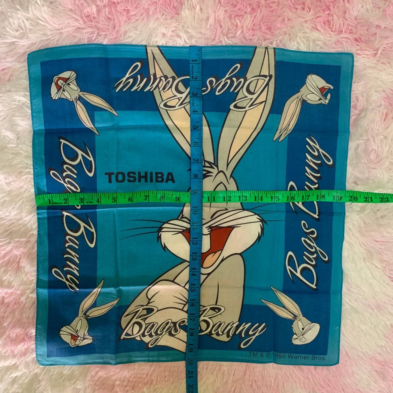 Vintage × Warner Bros Vintage Bugs Bunny x Toshiba 1996 Handkerchief Bandana Size ONE SIZE - 7 Thumbnail