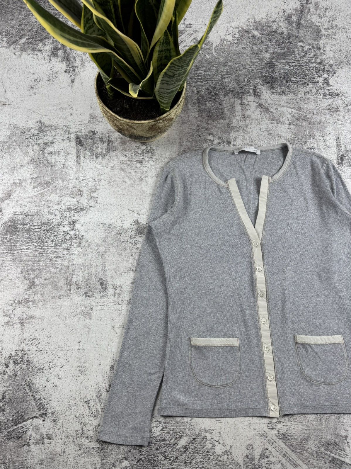 Fabiana Filippi Fabiana Filippi Cotton Blouse Knited Sweater Button Cardigan Size M / US 6-8 / IT 42-44 - 2 Thumbnail