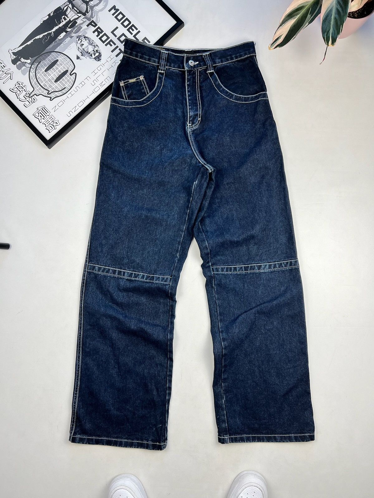 Japanese Brand Opium embroidered spider web jeans double knee pants 30x32 Size US 30 / EU 46 - 2 Thumbnail