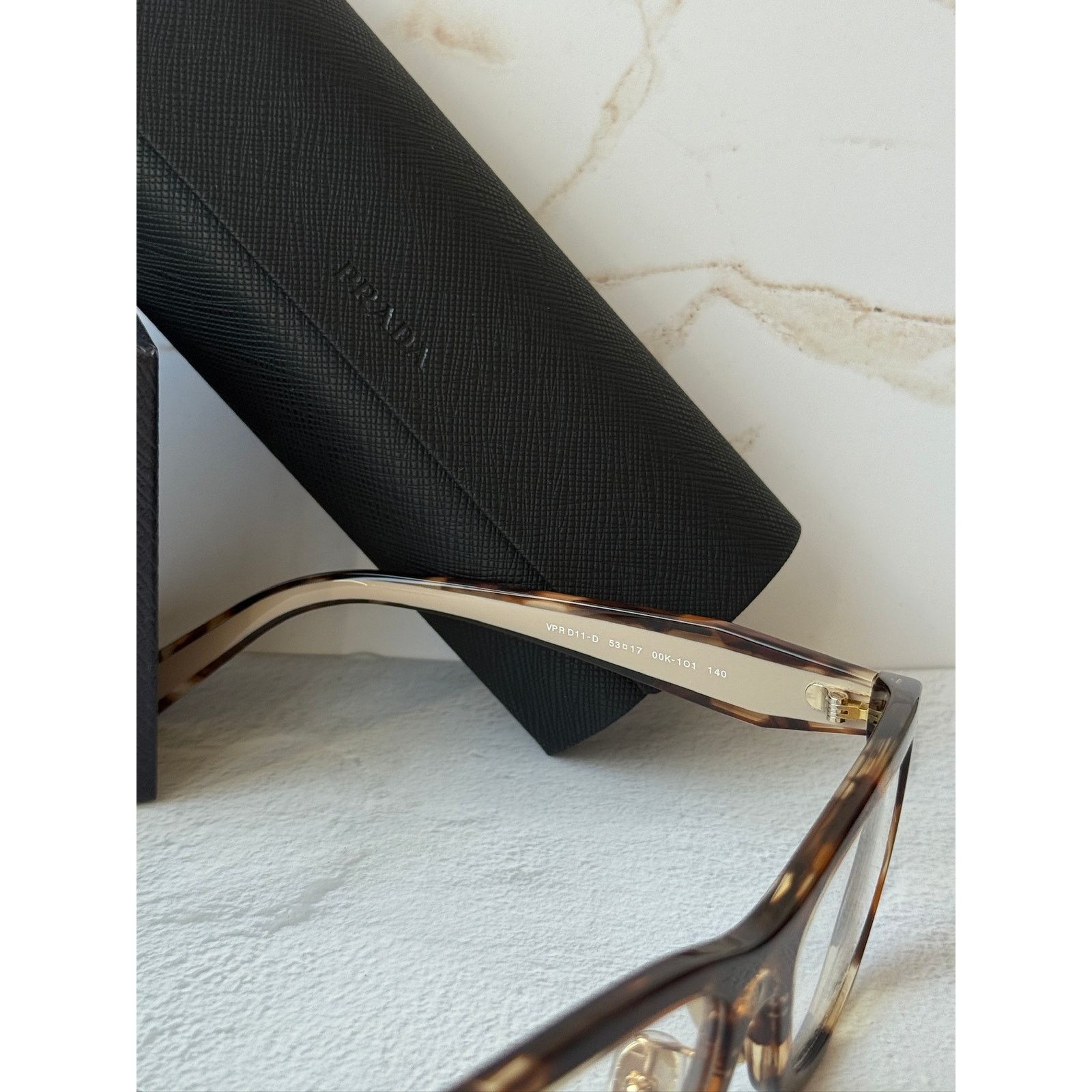 Prada NEW Prada PR B11VD Tortoise Brown Cat Eye Eyeglasses Frames Size ONE SIZE - 6 Thumbnail