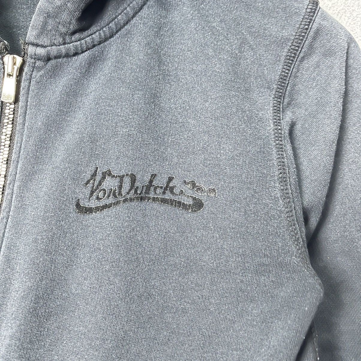 Von Dutch Von Dutch Script Logo Zip Hoodie Black Slim Fit Size M / US 6-8 / IT 42-44 - 3 Thumbnail