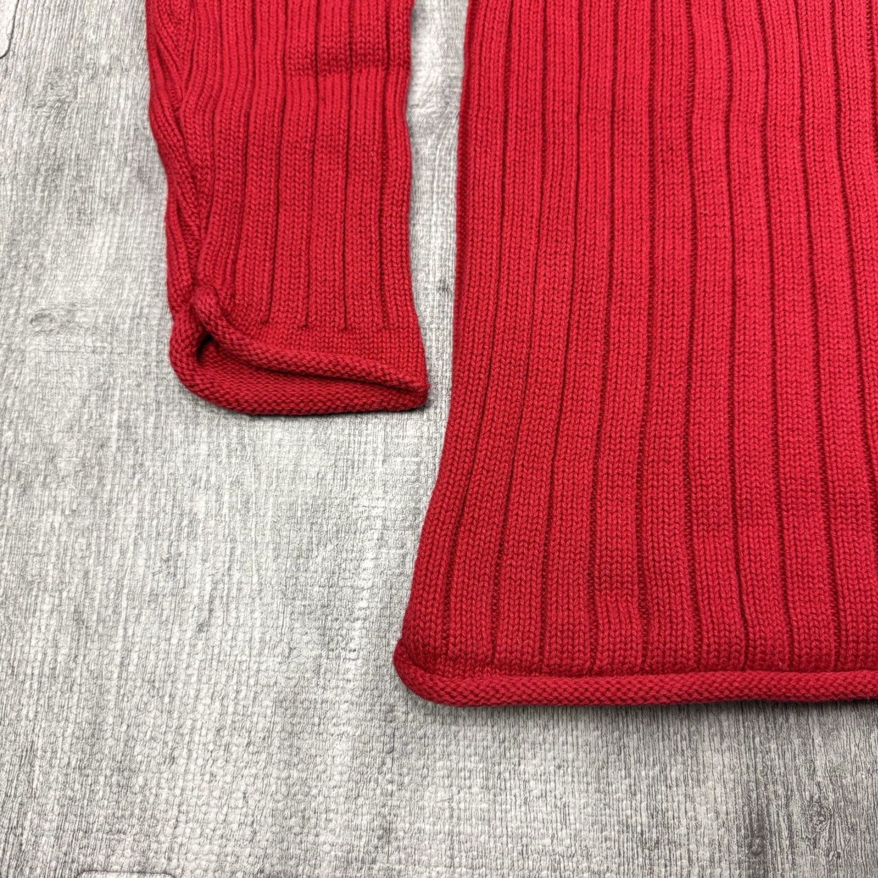 Polo Ralph Lauren VINTAGE Polo Ralph Lauren Roll Neck Sweater Red Men L Cotton Ribbed 80s Classic Preppy Size US L / EU 52-54 / 3 - 4 Thumbnail