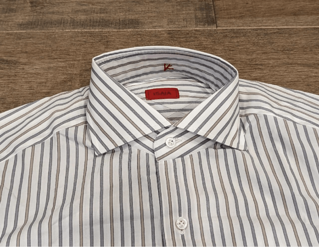 Isaia ISAIA Bengal Striped LS Button Up Shirt Blue 39 US Medium Size US M / EU 48-50 / 2 - 2 Thumbnail